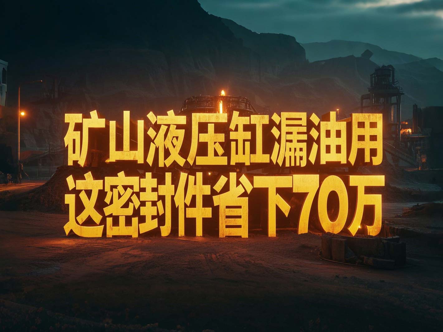 液壓缸老是漏油？礦山上用這密封件，一年省下70萬！?